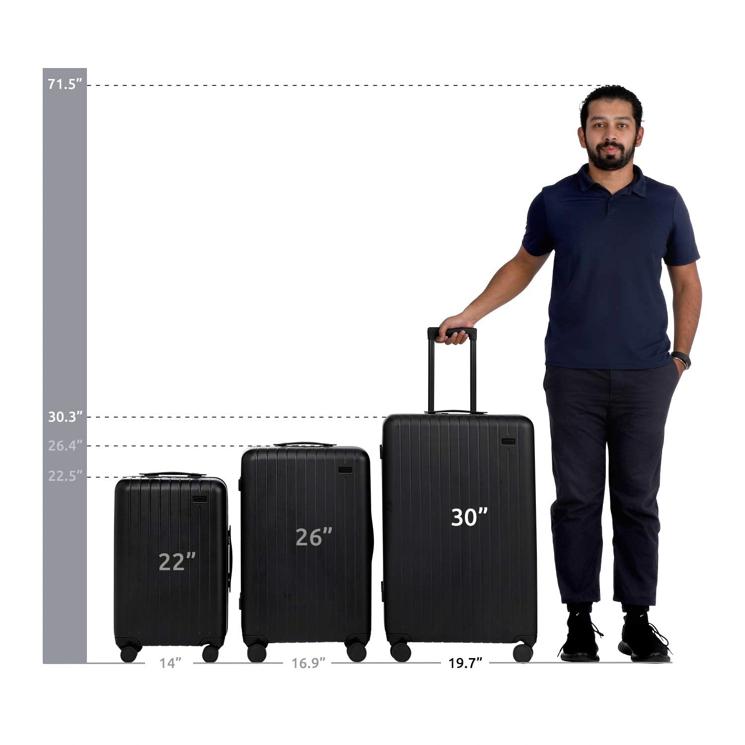 Jetsetter 30" Hard Shell Spinner Luggage Black Travel Ready