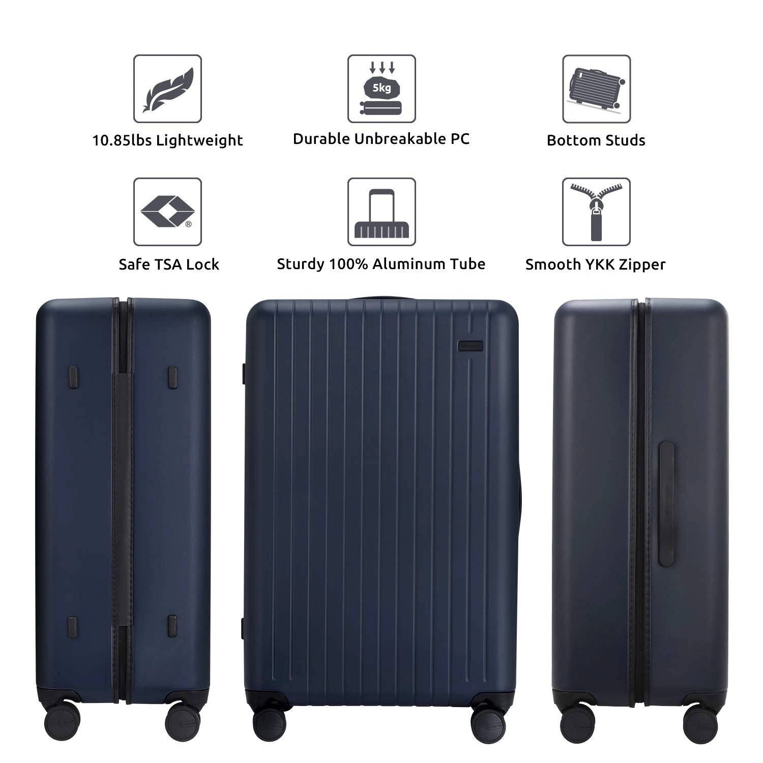 Stylish 24-26” Spinner Luggage - Vibrant Blue Travel Companion